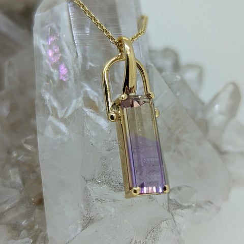 14K Yellow Gold Ametrine Necklace
