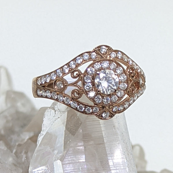 14K Rose Gold Diamond Ring