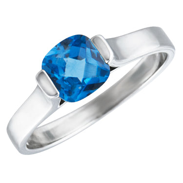 Sterling Silver Birthstone Ring Available in January thru December Center Stones