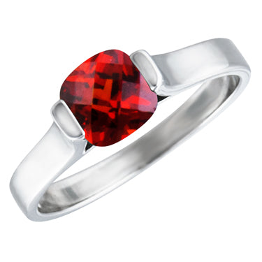 Sterling Silver Birthstone Ring Available in January thru December Center Stones
