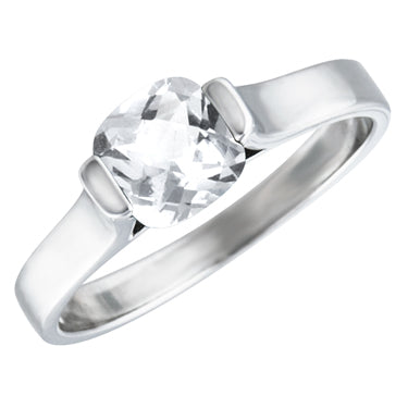 Sterling Silver Birthstone Ring Available in January thru December Center Stones