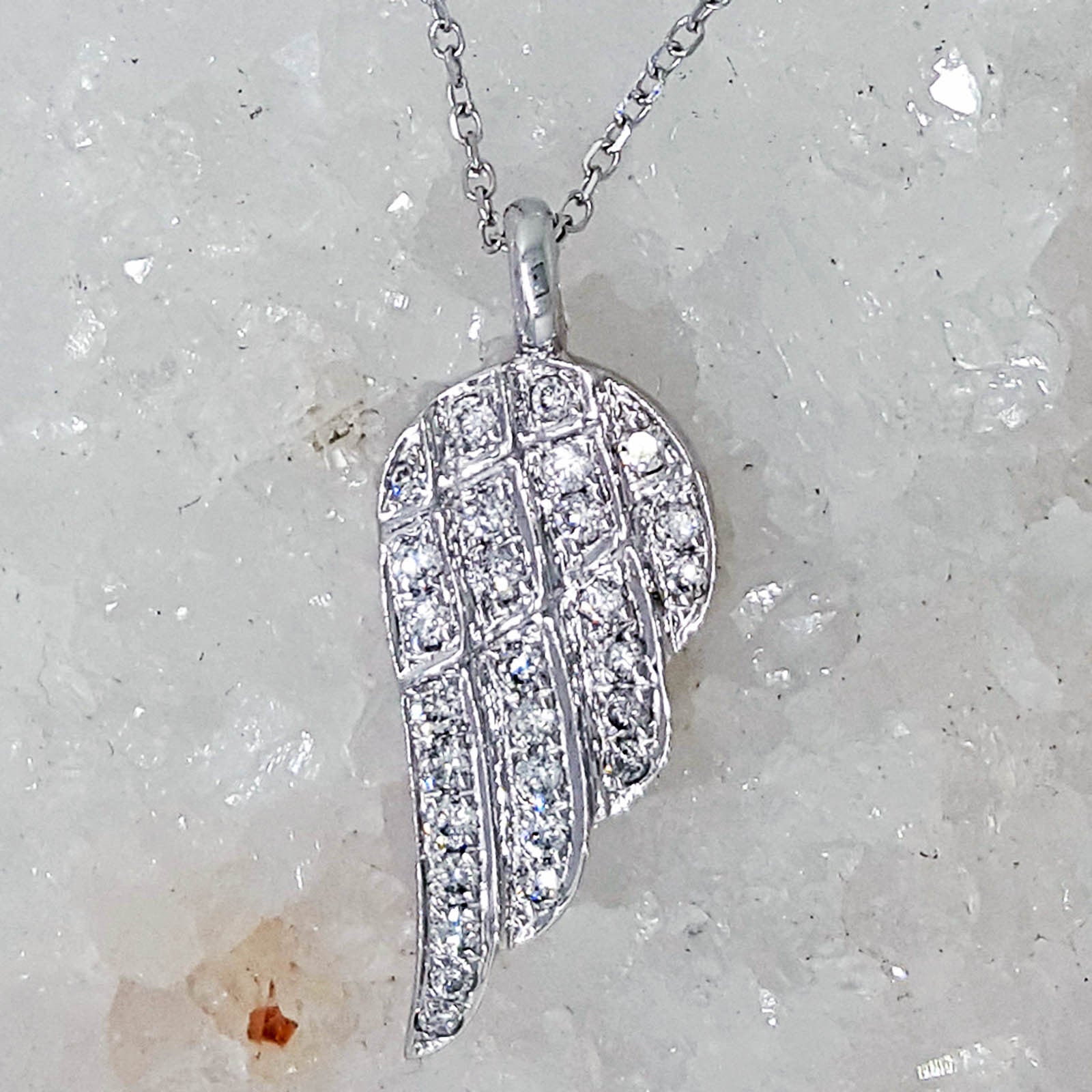 Wings Classic Mini Icons Diamond Pendant | In 18ct White Gold | Garrard