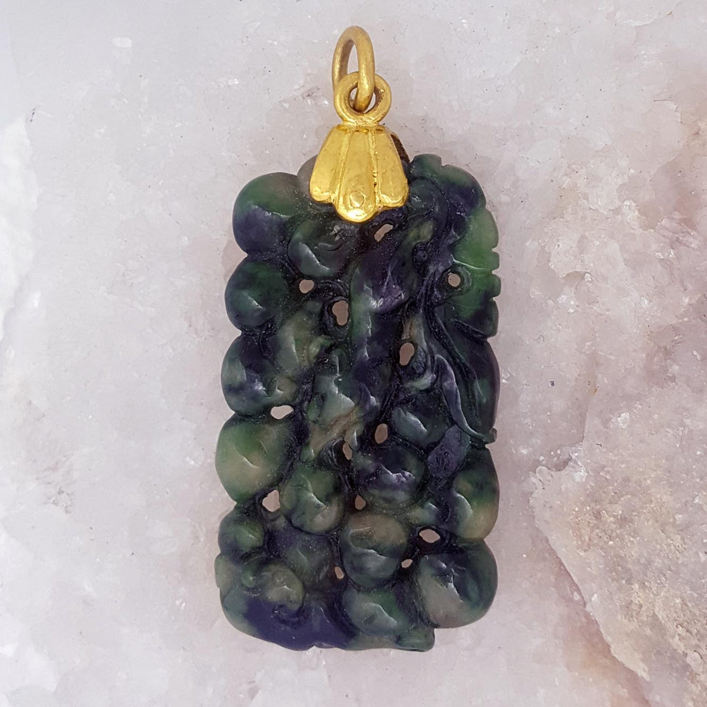 Jade Carving with 22k Gold Bail