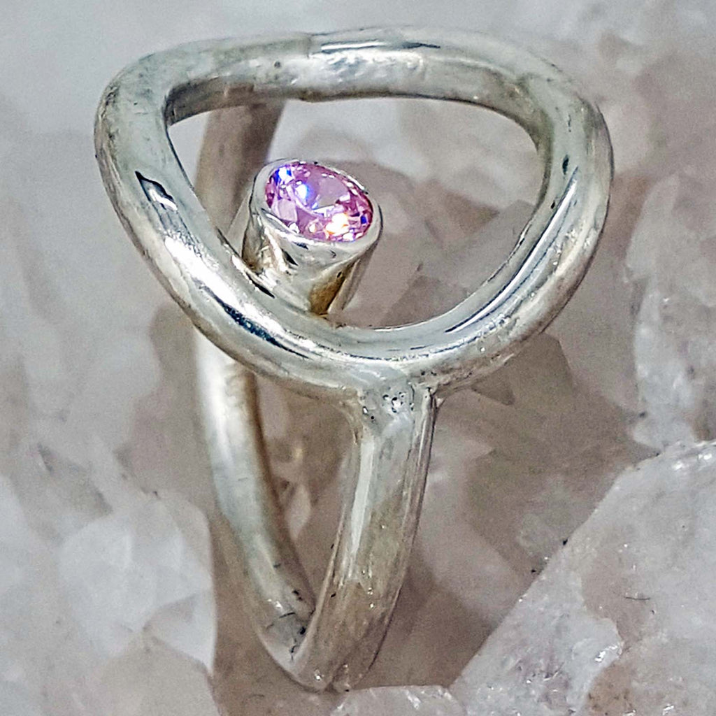 Sterling Silver Ring set with an October Birthstone